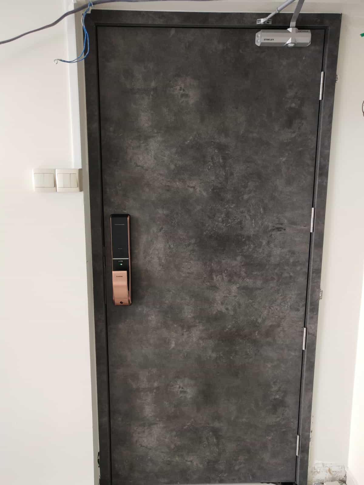Kaadas-K9-push-pull-mortise-digital-lock-copper-installation