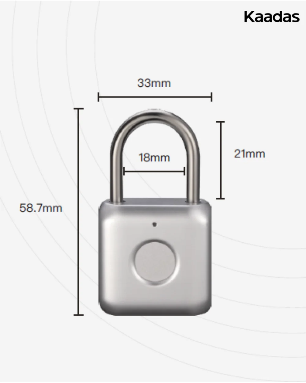 Kaadas M100 fingerprint digital padlock_6