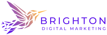 Brighton digital marketing logo with a portfolio of designs.