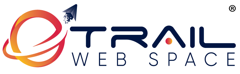 Introducing the NEW logo of "Trail Web Space" featuring a stylized orbit and rocket design, set to launch on 27JUL2024.